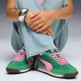 Zapatillas urban puma easy rider vintage verdes y rosas para mujer