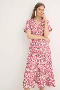 Pleated midi dress