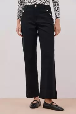 Palazzo pants with buttons