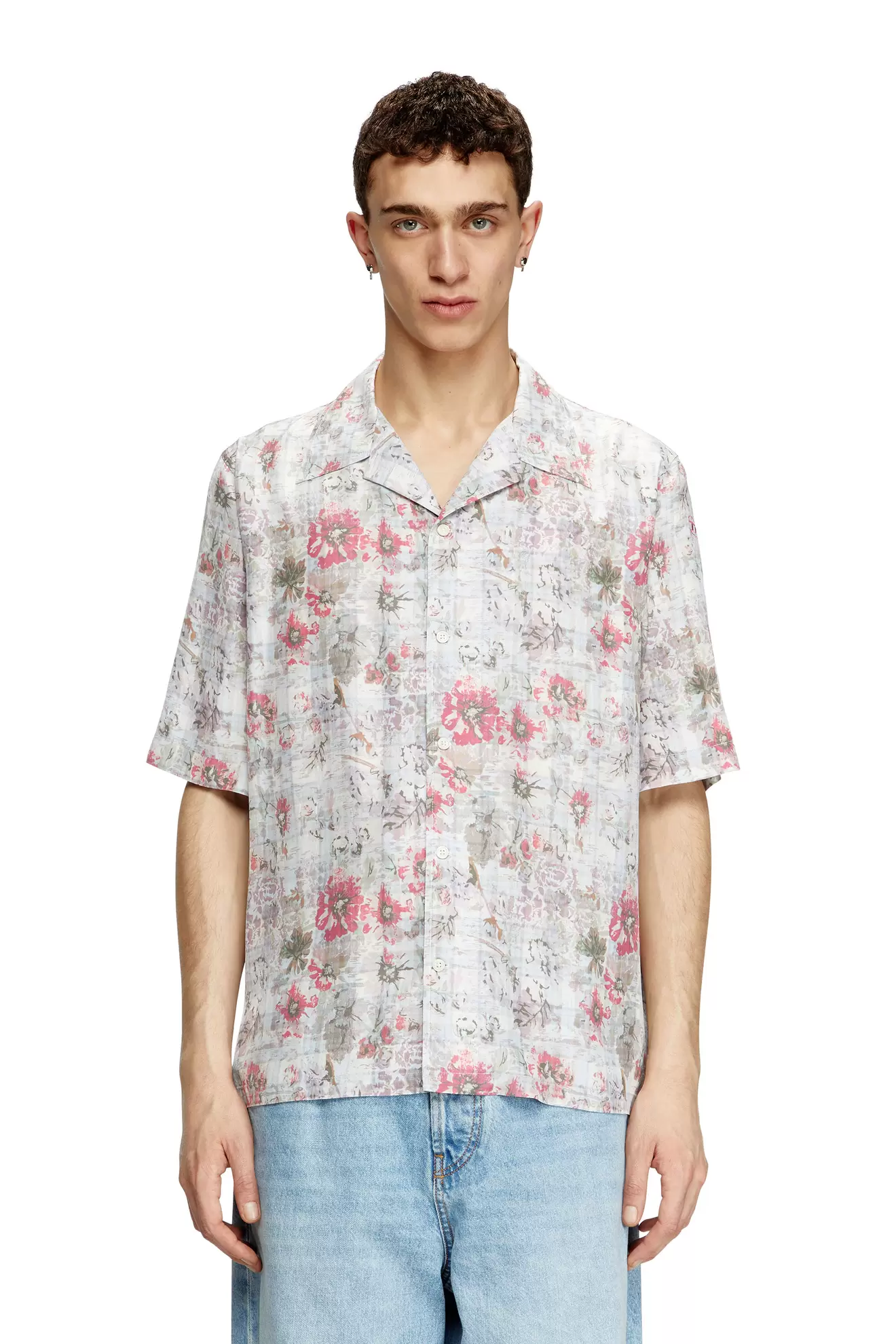 Camisa de bolos con estampado floral