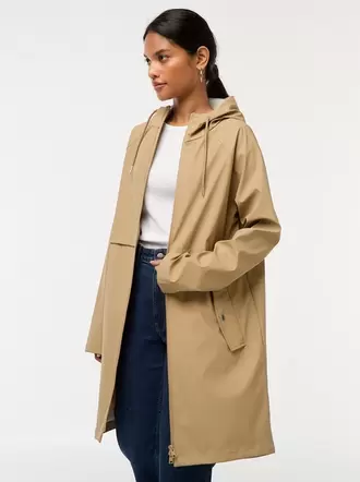 Parka larga hidrófuga con capucha