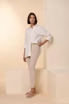 Pantalón Tobillero de Punto Stretch