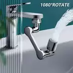 1080 ° Tête de pulvérisation de robinet d'extension rotative, 2 Modes de pulvérisation, adaptateur universel d'extension de robinet de salle de bains, aérateur