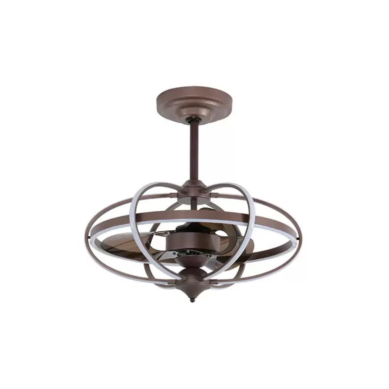 Ventilador de techo Imbat Lumit 152W 3 aspas mando a distancia marrón Ø65 cm