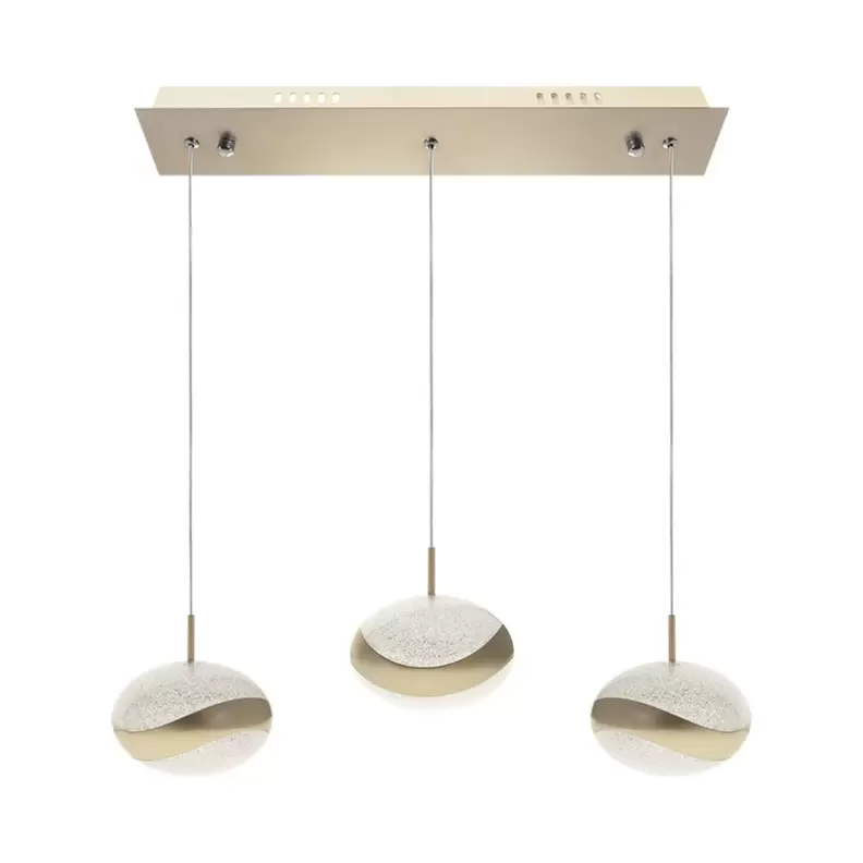 Lámpara de techo Planett Lumit 24W 1800 lm altura regulable beige 48x8 cm