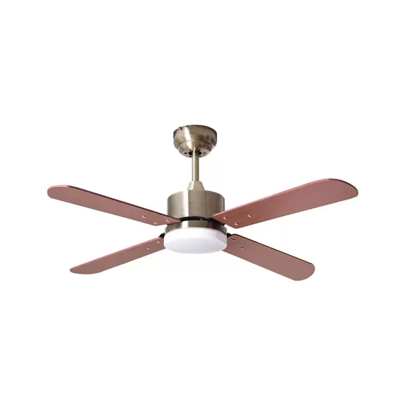 Ventilador de techo Kenia Shakespear 18W 4 aspas reversibles mando a distancia Ø107 cm