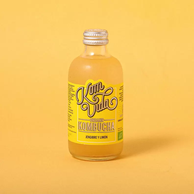 Kombutxa sabor gingebre i llimona Komvida 250ml