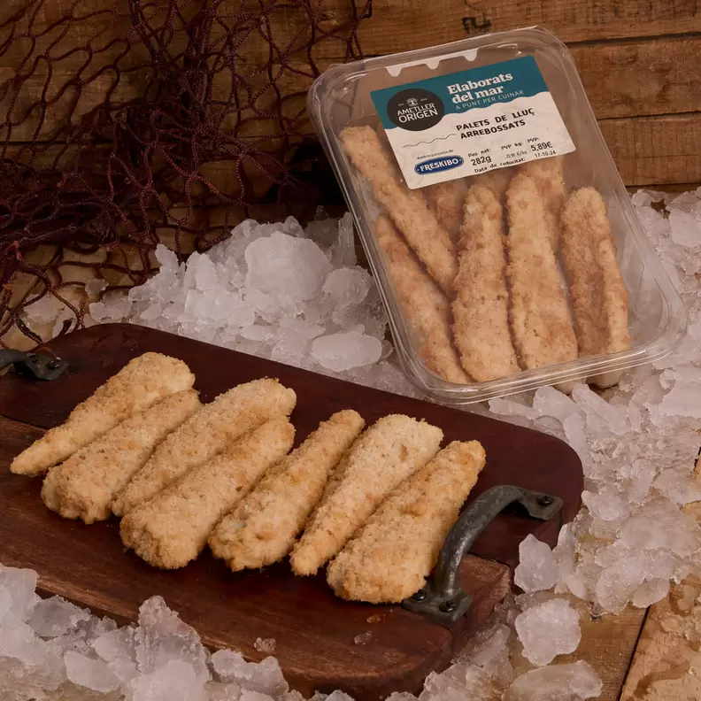 Palets de lluç arrebossats Ametller Origen 300g