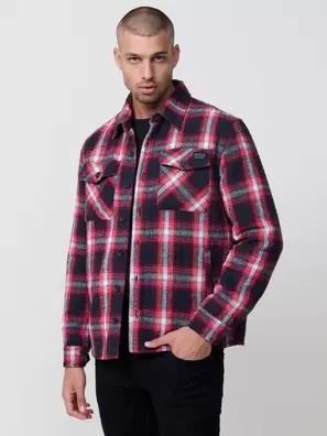 Camisa de manga larga rojo para hombre