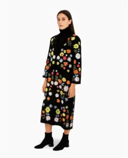 LEVITA LARGA BORDADO ESTAMPADO FLORES MULTI