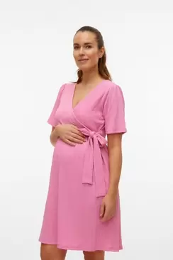 Vestido corto de manga corta maternity y lactancia