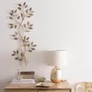 LIVIA - Déco murale branchage en métal doré 37x85