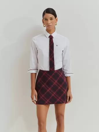 Plaid mini skirt