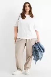 Pantalons de tela - mid waist - tapered fit