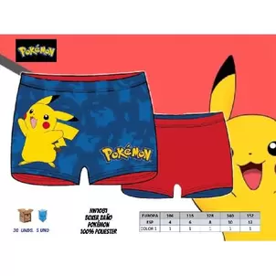 BAÑADOR BOXER POKEMON PIKACHU T4-12 AÑOS
