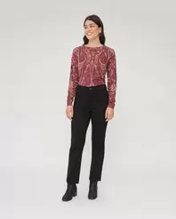 LEGGINGS PUNTO ROMA CON BOLSILLOS Y CADENA NEGRO