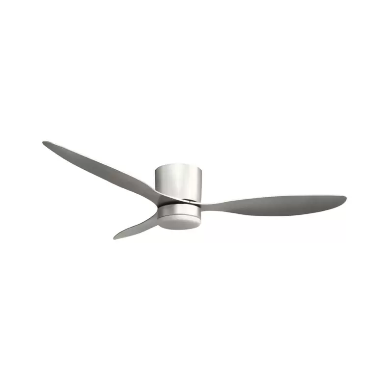 Ventilador de techo Nasim Lumit 16W 3 aspas con luz LED plateado Ø132 cm