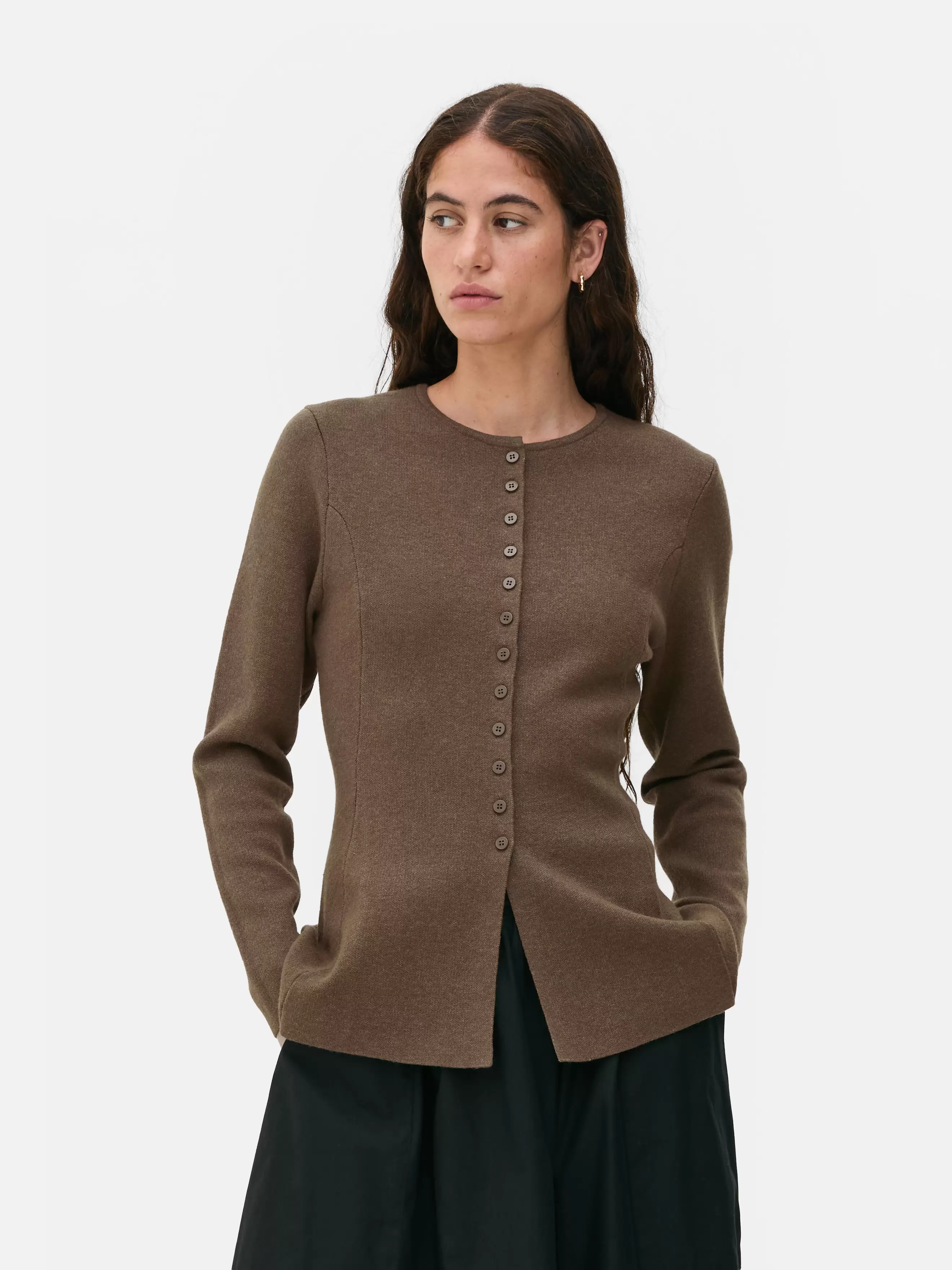 The Edit Peplum Cardigan