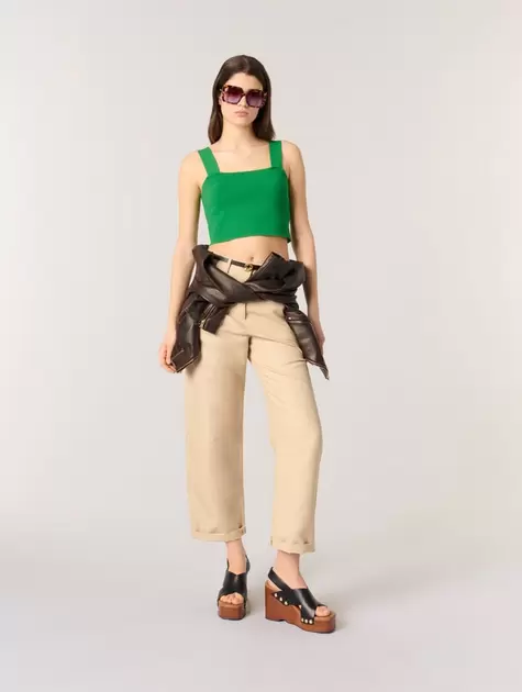 Crop top de punto