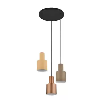 LÁMPARA DE TECHO COLGANTE 3 LUCES E27 AQUILES