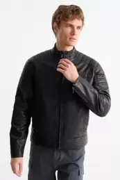 Caçadora biker - pell sintètica