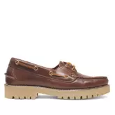 Zapatos planos redlove amaya marrón estilo náutico de piel