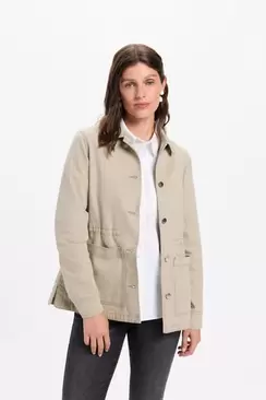 Chaqueta sahariana de algodón efecto lavado
