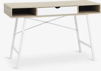 Escritorio ABBETVED 48x120 color roble claro/blanco