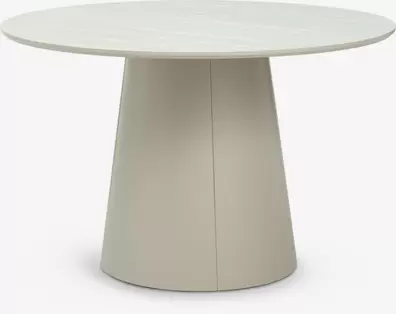 Mesa de comedor KLIPLEV Ø120 color travertino/beis