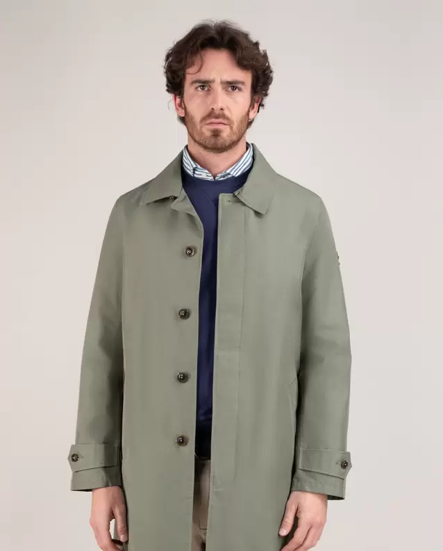 Gabardina Algodón Verde
