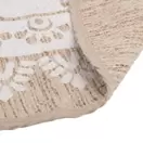 Mandala - Tapis rond jute et coton tissé blancD180