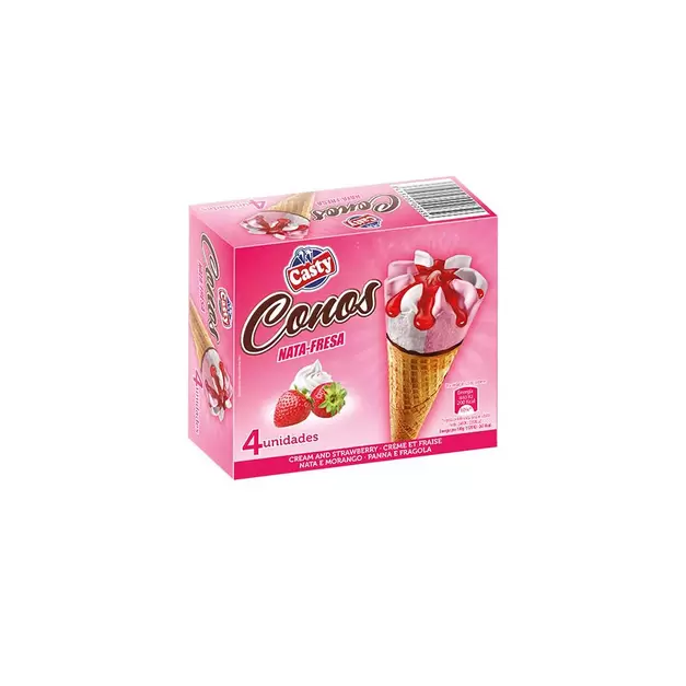 Cono Nata y Fresa (pack de 4uds)