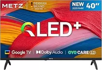 METZ TV 40 Inch Smart TV, 40MQF7000Z, QLED, Smart TV 40 Inches, HDR10, Dolby Audio, Bluetooth 5.1, Black (DVB-T/T2/S/S2/C ...