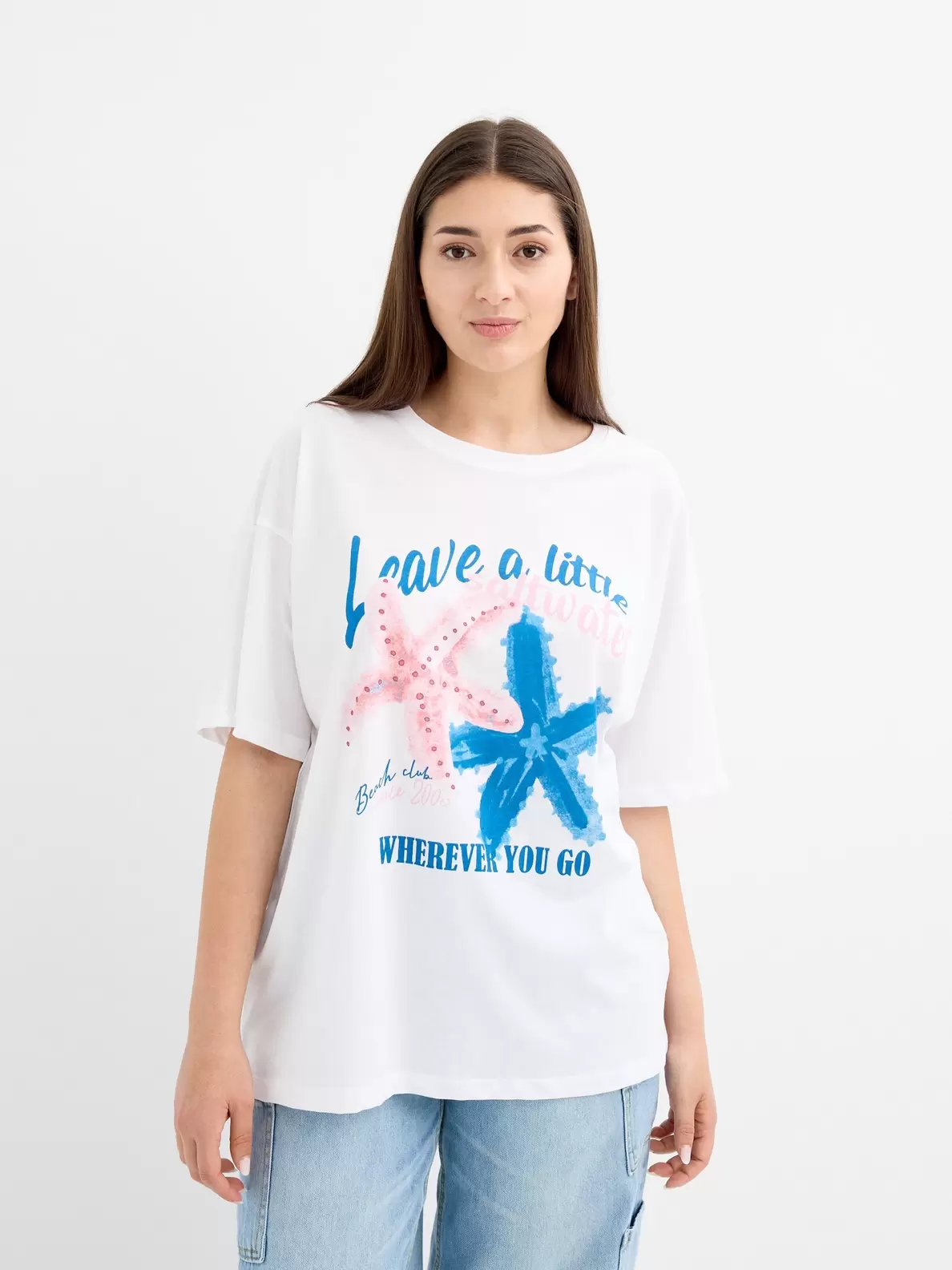 Camiseta oversize estampado...