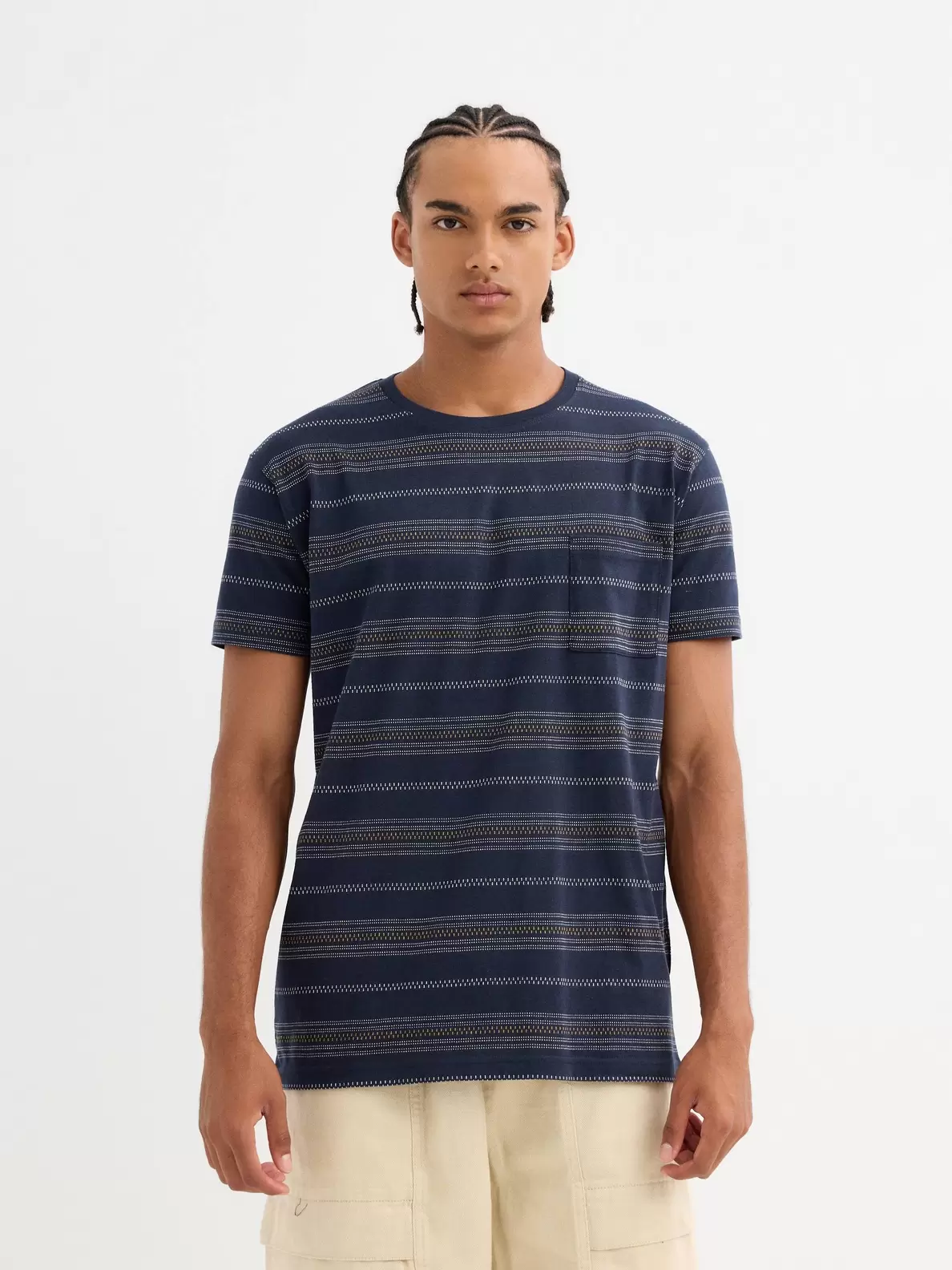 Camiseta manga corta rayas