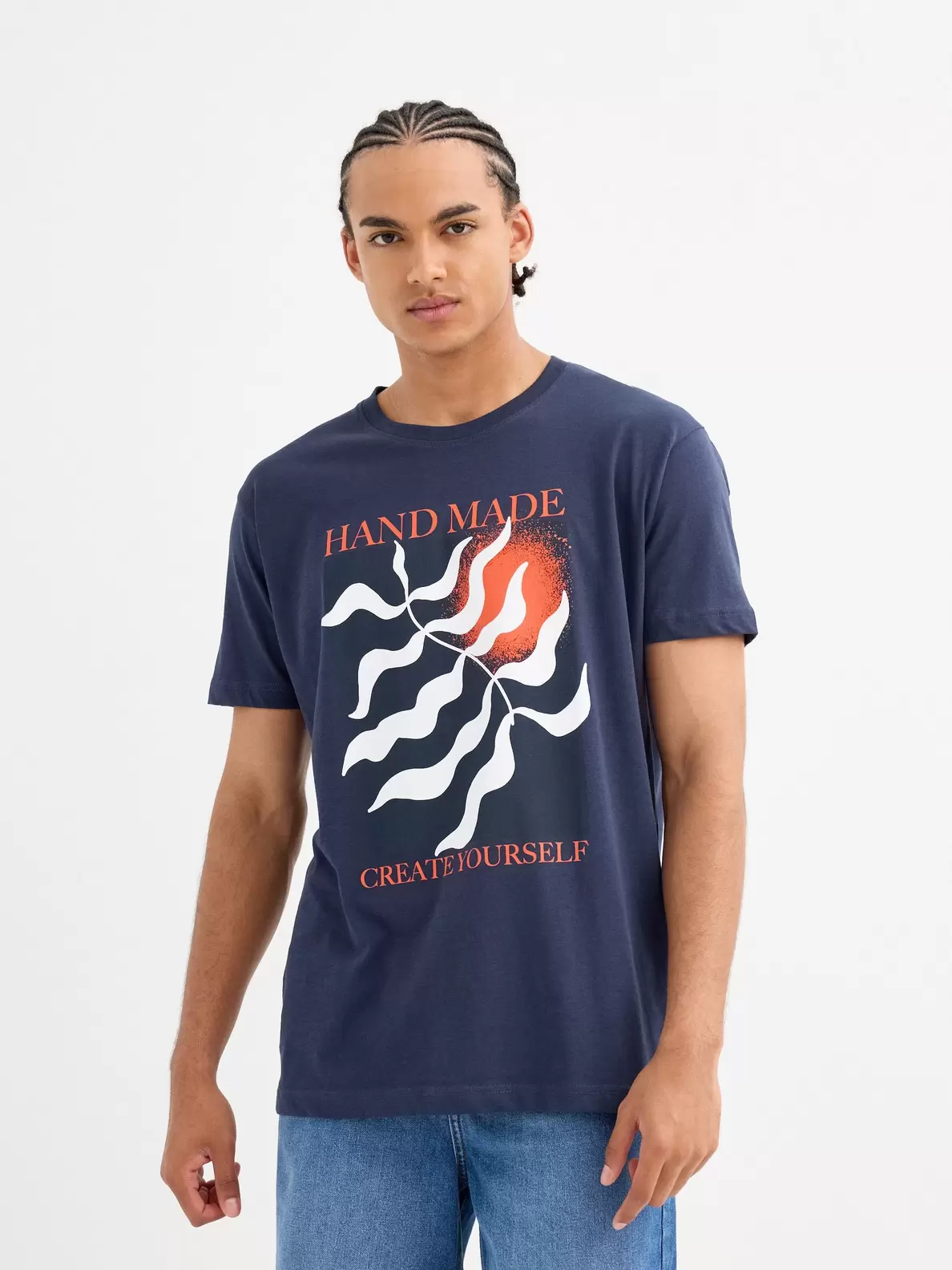 Camiseta estampado combinado