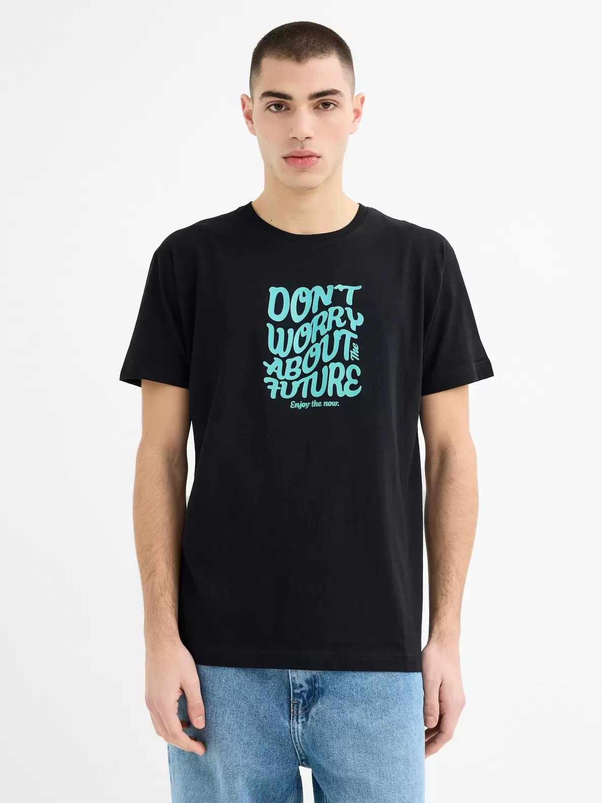 Camiseta manga corta texto...
