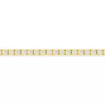 Pulsera de oro amarillo de 9K con diamantes creados de 2,05  ct  malla de tenis