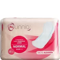 Compresas pérdidas leves normal 12 unidades