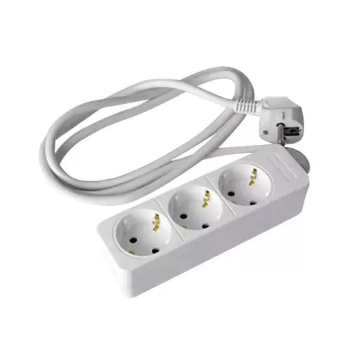 Base múltiple 3 tomas 16a y 1,5m cable 3g1.5