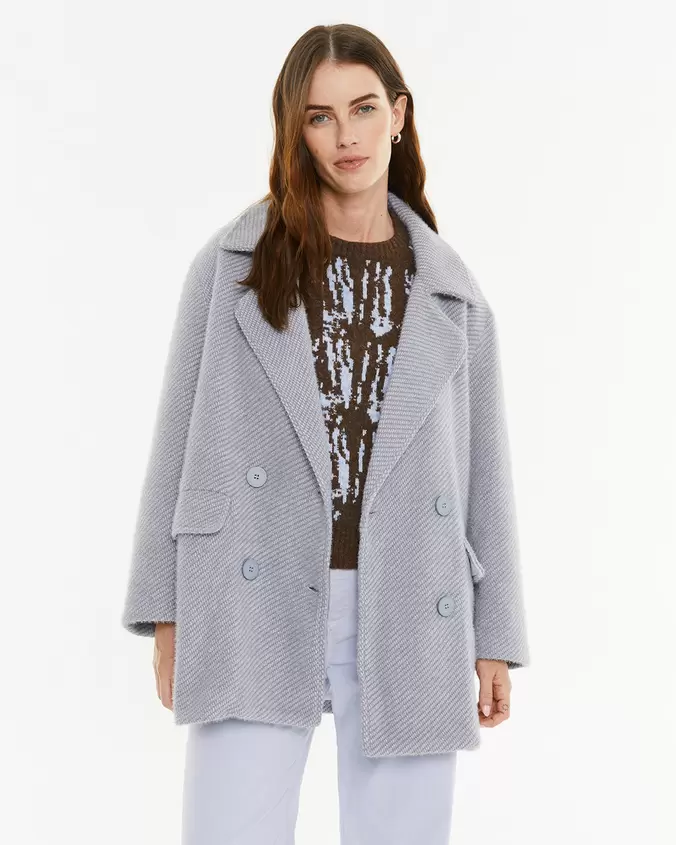 Abrigo corto efecto pelo