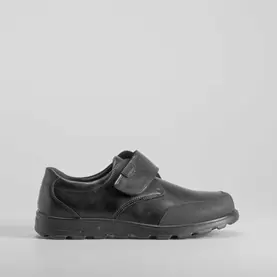 Zapato colegial negro velcro piel SEVEN FIVE