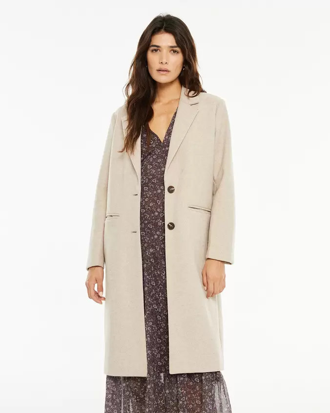 Abrigo largo bolsillos