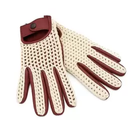 Guantes de piel y punto...