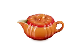 Jarra para salsa de cerámica con diseño de calabaza