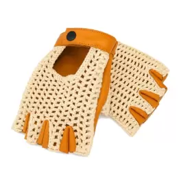 Guantes de piel sin dedos...