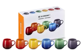 Set de 6 tazas Arcoíris de cerámica