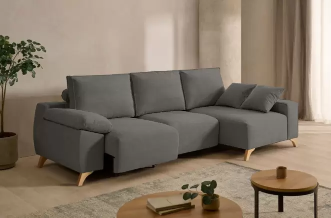 Sofá chaise longue de tela Nova de StyleKomfort