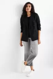 Crop wide leg jeans - mid waist