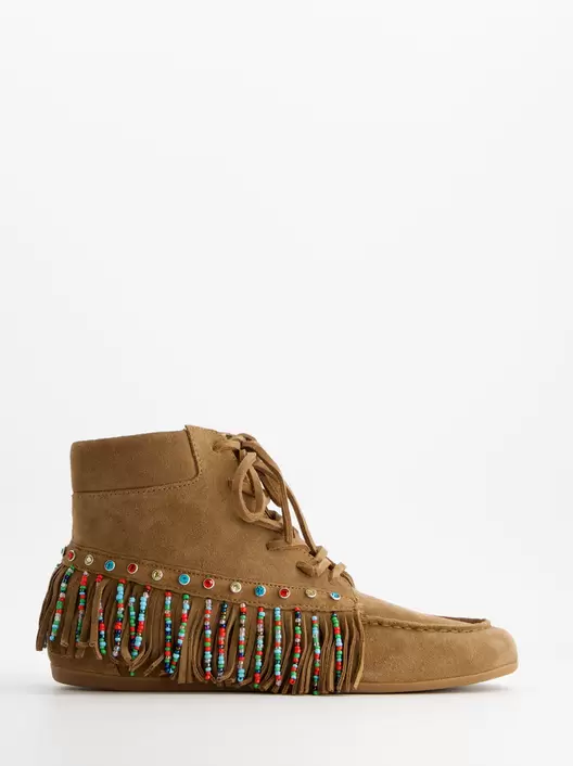 Botines de piel con flecos - ULK Forth